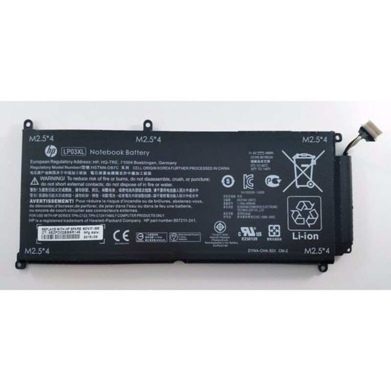 Batería HP Compaq LP03XL 11.4v 48Wh 4050mAh Modelos: Envy 14-J, Envy M6-P, 15T-AE, 15-AH