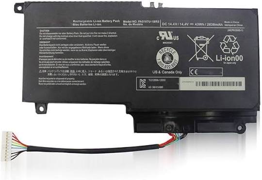 Baterias Toshiba PA5107U-1BRS 14.4V 43Wh 2838mAh L45-A, L45D-A, L55-A, P50-A, P55-A