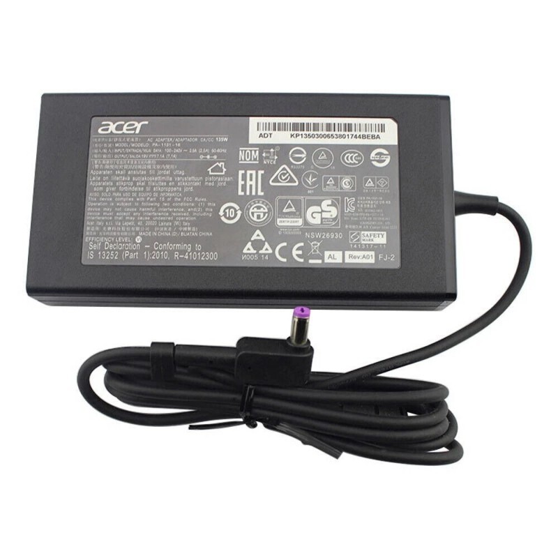 Cargador Acer Aspire 19v 7.1a 135w Plug 5.5×1.7mm Nitro 5 Original plug morado