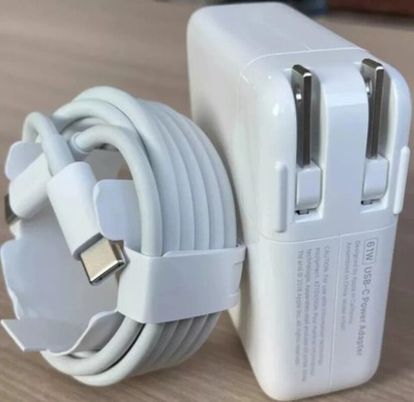 Cargador Apple MagSafe USB C 61W, A1718 20.3V 3A, 9V 3A, 5.2V 2.4A