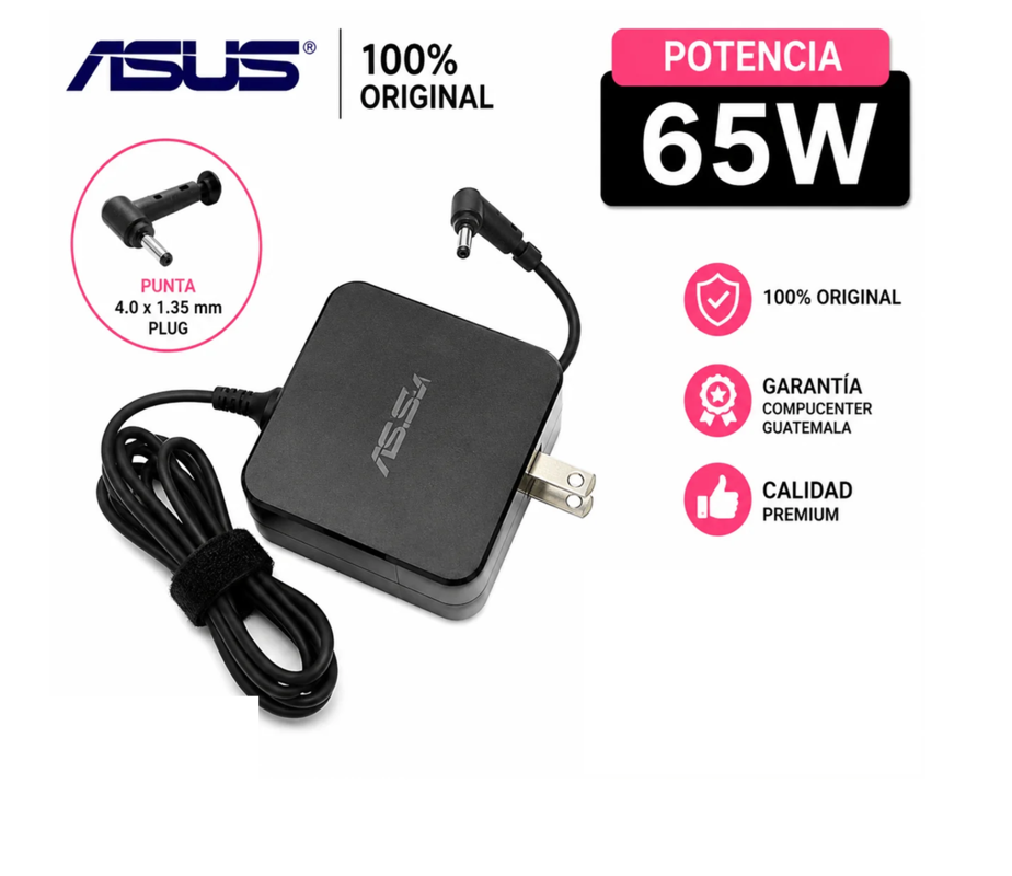 Cargador Asus 19v 3.42a 65w Plug 4.0×1.35mm Original