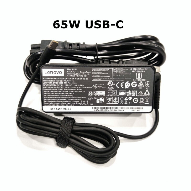 Cargador Lenovo Tipo C 20v 3.25a 65W Original